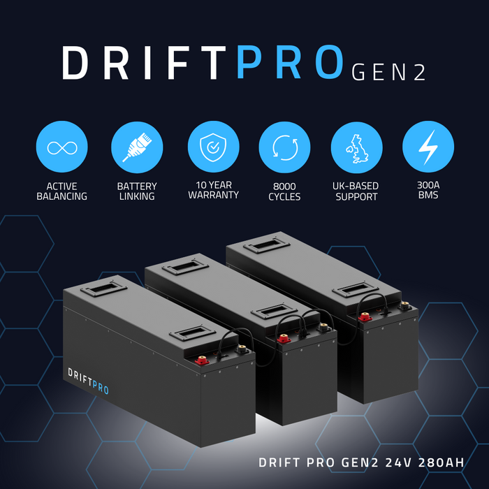 Drift PRO 24V 280Ah LiFePO4 Leisure Battery (Gen2)
